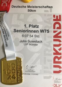 Julia Suwelack DM 50km 1. Platz AK W75