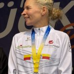 Jana Kappenberg vom LSF ProTeam wurde in Bestzeit zweitschnellste Deutsche und fünfte in der Gesamtwertung der Frauen beim Münster-Marathon 2025, Foto: M. Holtkötter