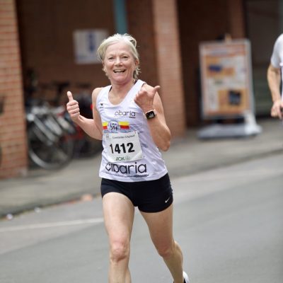 0P1A0816 Anne Holtkötter, LSF MastersTeam, verbesserte ihre eigene Westfälische Bestleistung über 5 km für die AK W65 um 30 Sekunden. Foto: M. Holtkötter