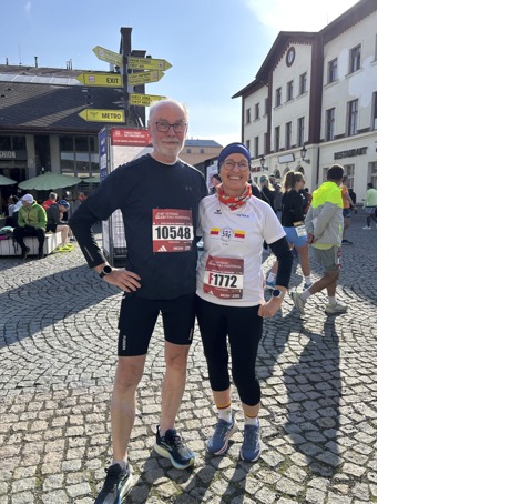 Petra und Friedhelm Vielmeyer, LSF Münster, beim Halbmarathon in Prag 2026