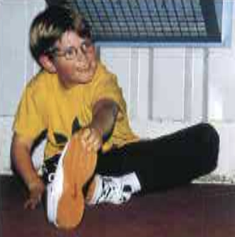 Fritz Koch, LSF Münster, beim Kindertraining des Vereins im Jahre 1999.