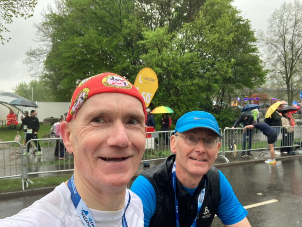 Christoph Geitel und Sven Ahrens, LSF Münster, erfolgreich beim Marathon in Leipzig.