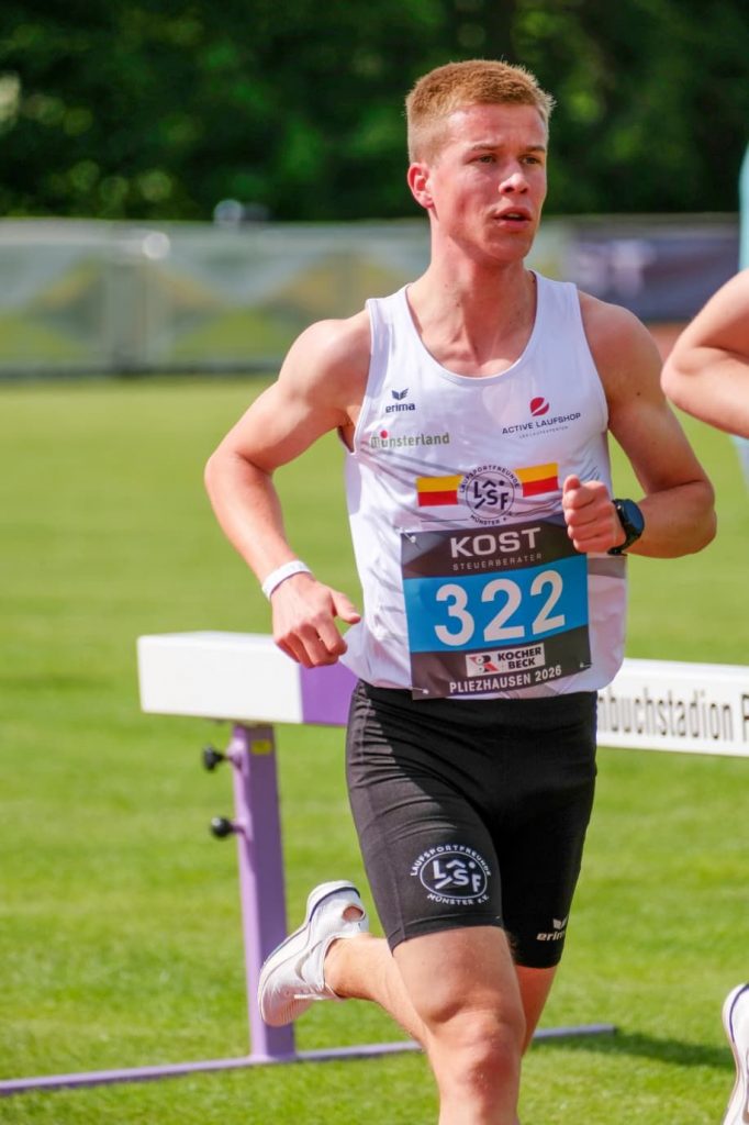Benno-Hille-Pliezhausen-2026-2 Benno Hille, LSF ProTeam, mit gelungenem Einstand in die Bahnsaison über 3.000 m in Pliezhausen.