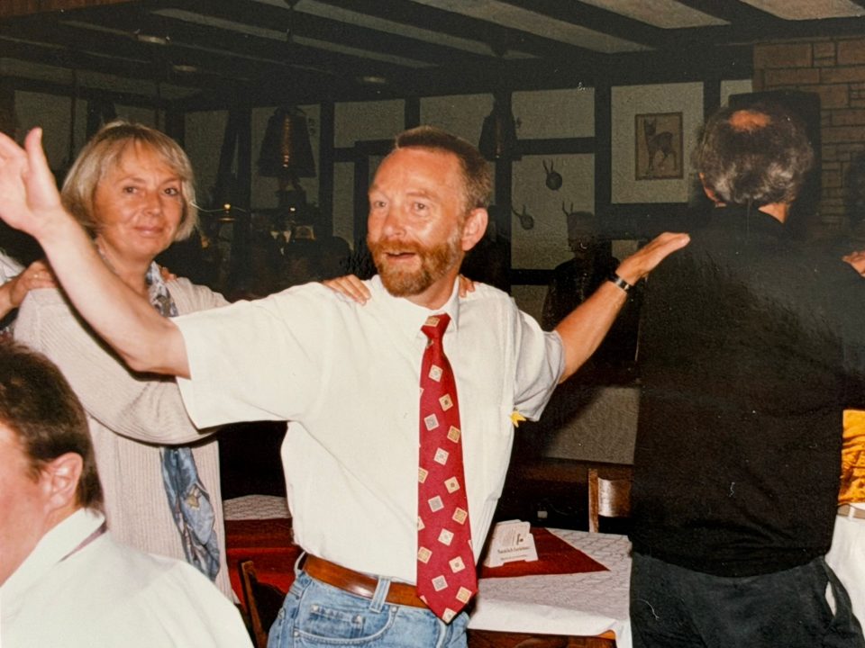 Uli Budde, unser Gründungsmitglied, gut gelaunt bei der Feier zum 10-jährigen Vereinsjubiläum.