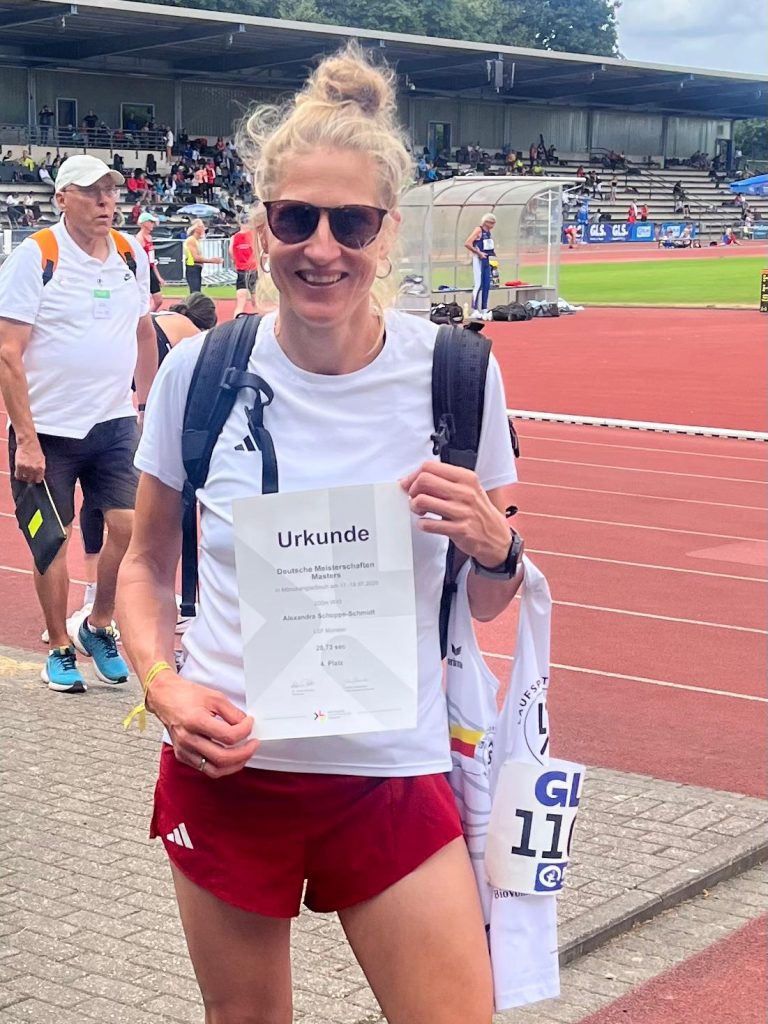Alex_Schoppe-Schmidt-DM-2026 Alexandra Schoppe-Schmidt, LSF MastersTeam, 4. Platz bei den Deutschen Meisterschaften der Masters 2026 über 200 m in 28,73.
