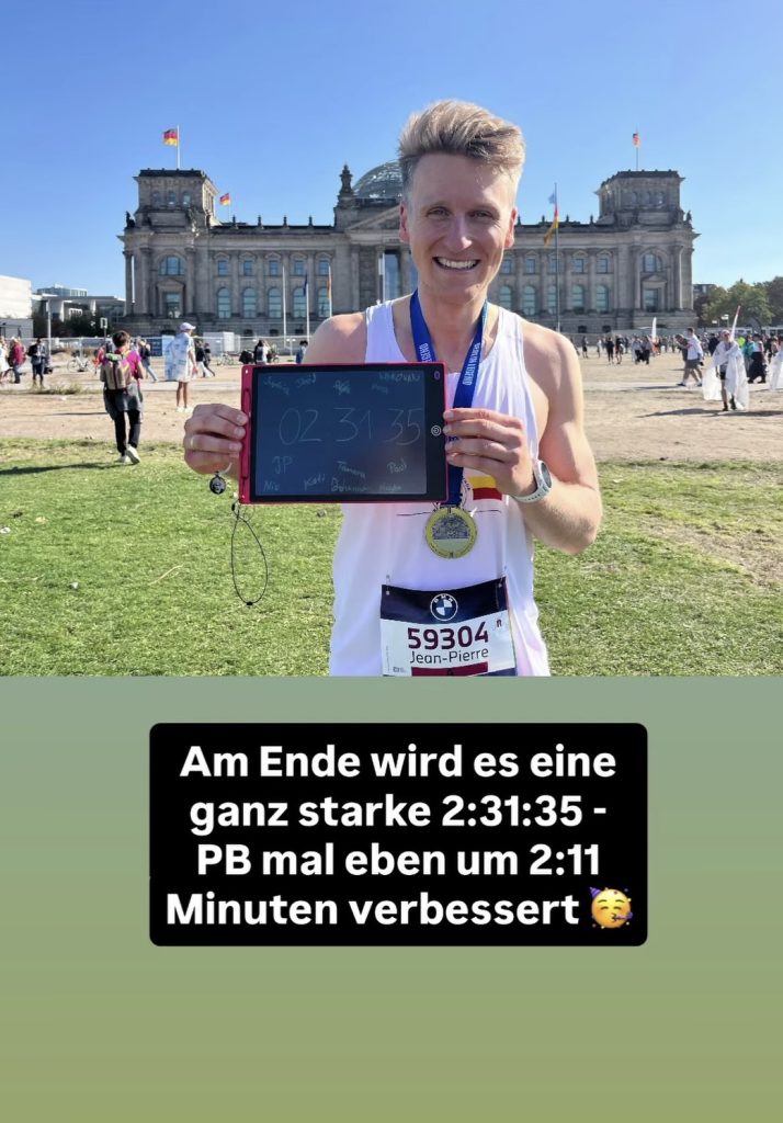 Screenshot Jean-Pierre Funcke vom LSF ProTeam wird auf Instagram gefeiert.